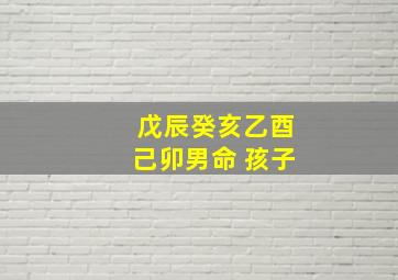 戊辰癸亥乙酉己卯男命 孩子